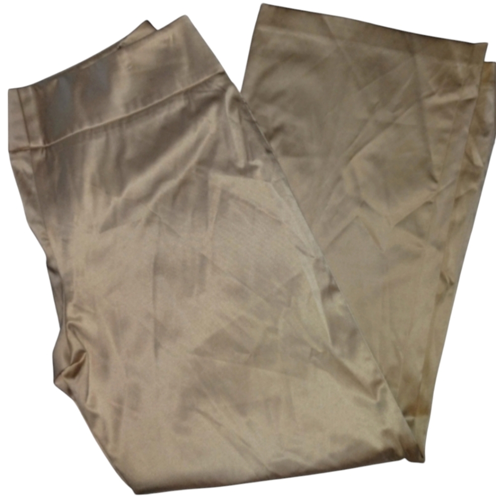 Donna wide leg pants, soft cotton poly blend, clasp and zipper
